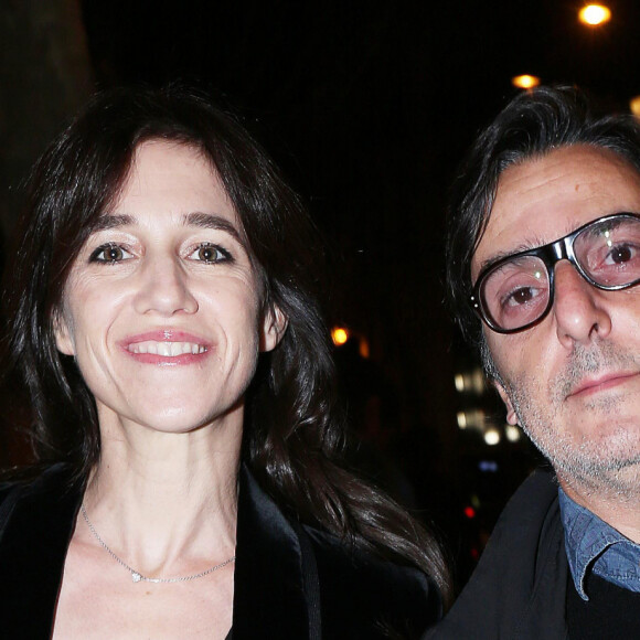 Charlotte Gainsbourg et Yvan Attal à la présentation du film "Shine a light" à l'Olympia 