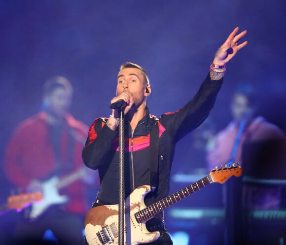 Adam Levine (Maroon 5) - Concert à la mi-temps de la finale du Super Bowl à Atlanta le 3 février 2019.
