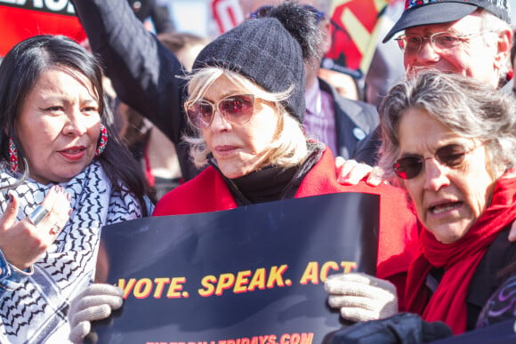 Jane Fonda - L'actrice et militante politique J.Fonda participe à une manifestation pour le climat à Capitol Hill, à Washington, DC, le 8 novembre 2019.