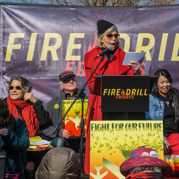 Jane Fonda - L'actrice et militante politique J.Fonda participe à une manifestation pour le climat à Capitol Hill, à Washington, DC, le 8 novembre 2019.