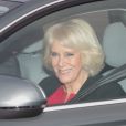 Camilla, duchesse de Cornailles - La famille royale arrive au palais de Buckingham pour le traditionnel déjeuner de Noël de la reine Elizabeth, le 18 décembre 2019.