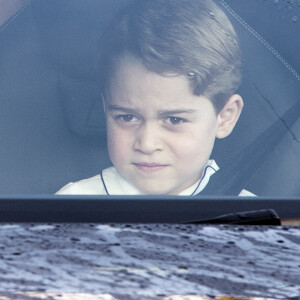 Le prince George - La famille royale arrive au palais de Buckingham pour le traditionnel déjeuner de Noël de la reine Elizabeth, le 18 décembre 2019.