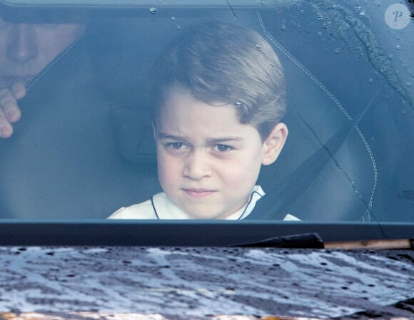 Le prince George - La famille royale arrive au palais de Buckingham pour le traditionnel déjeuner de Noël de la reine Elizabeth, le 18 décembre 2019.