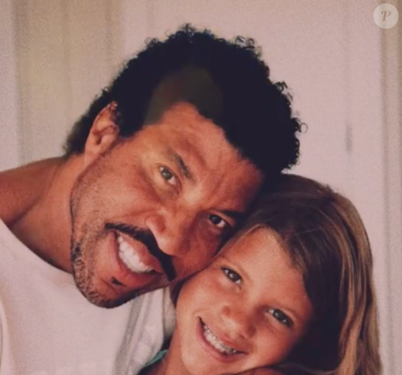 Lionel Richie et sa fille Sofia, enfant. Août 2019.