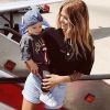 Caroline Receveur avec son fils Marlon, le 13 août 2019, sur Instagram