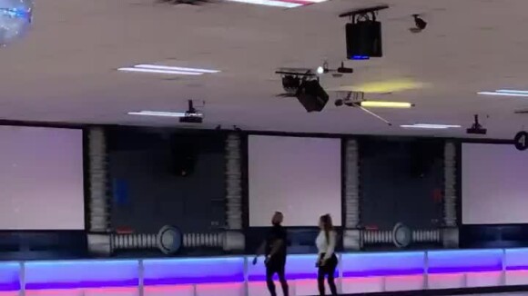 Christina Milian et Violet Madison à la patinoire le 21 décembre 2019.