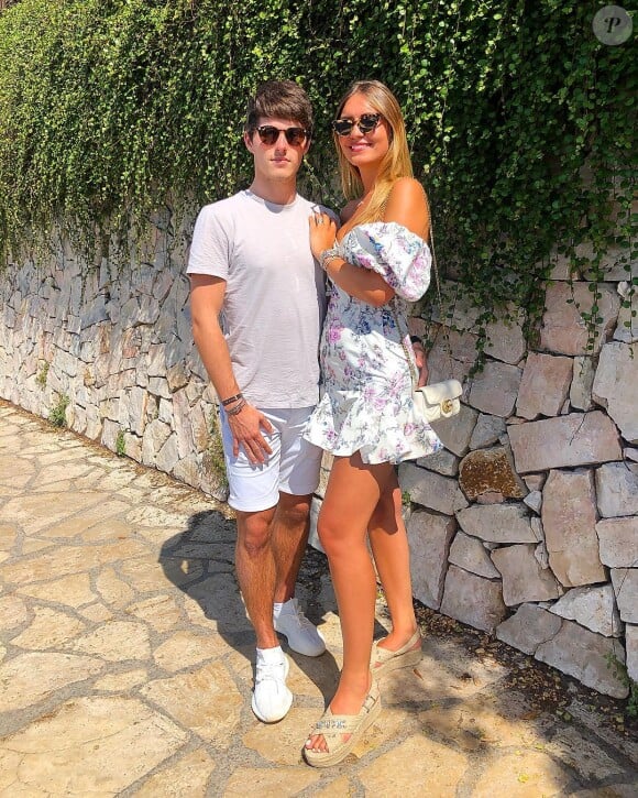 Dylan Deschamps, le fils unique de Didier Deschamps, avec sa compagne Mathilde sur Instagram le 23 juin 2019.