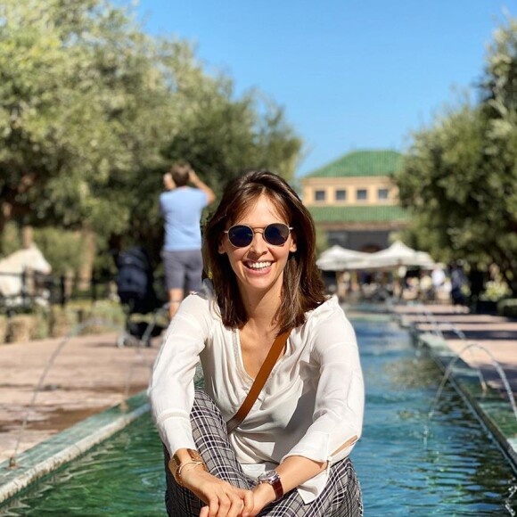 Ophélie Meunier souriante à Marrakech, le 1er janvier 2019