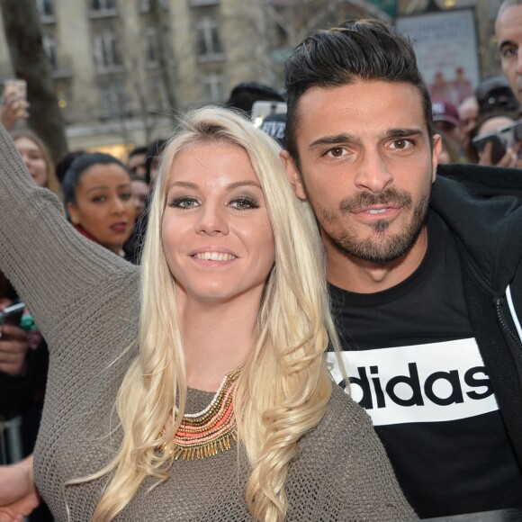 Exclusif - Jessica Thivenin et Julien Tanti - Arrivées à la soirée de lancement de la nouvelle émission de télé-réalité "Les Marseillais South America" au cinéma Gaumont Marignan à Paris, le 21 février 2017. © Veeren/Bestimage
