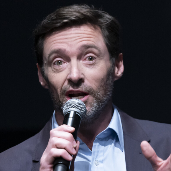 Hugh Jackman lors de la Conférence de presse "Objectif global en direct: le rêve possible", dans la salle de spectacle St. Ann's Warehouse à New York, le 26 septembre 2019.