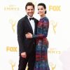 Jaimie Alexander et son fiancé Peter Facinelli à la 67e cérémonie annuelle des Emmy Awards au Microsoft Theatre à Los Angeles, le 20 septembre 2015.