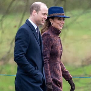 Kate Middleton et le prince William - Service religieux de l'église Sainte-Marie-Madeleine à Sandringham, Norfolk, Royaume Uni, le 5 janvier 2020.