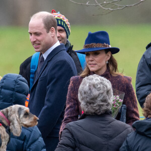 Kate Middleton et le prince William - Service religieux de l'église Sainte-Marie-Madeleine à Sandringham, Norfolk, Royaume Uni, le 5 janvier 2020.