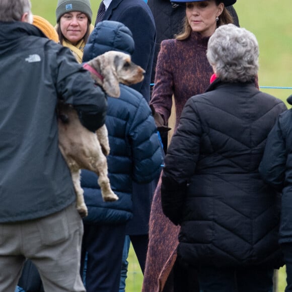 Kate Middleton et le prince William - Service religieux de l'église Sainte-Marie-Madeleine à Sandringham, Norfolk, Royaume Uni, le 5 janvier 2020.