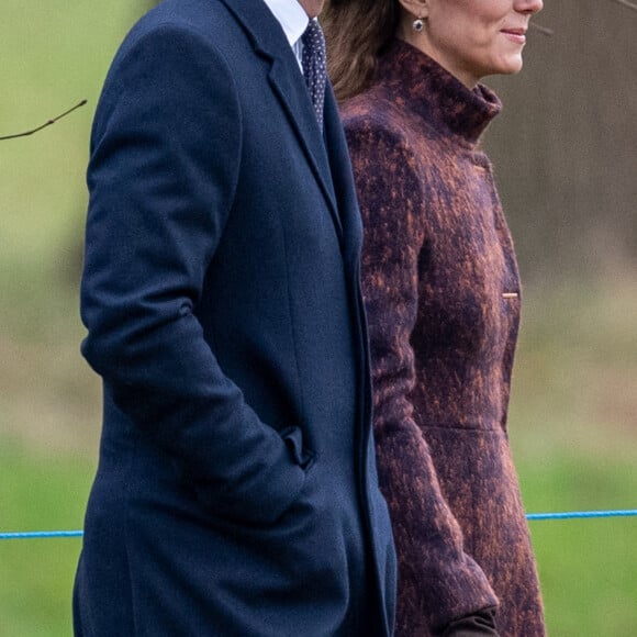 Kate Middleton et le prince William - Service religieux de l'église Sainte-Marie-Madeleine à Sandringham, Norfolk, Royaume Uni, le 5 janvier 2020.