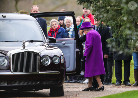 Elizabeth II - Service religieux de l'église Sainte-Marie-Madeleine à Sandringham, Norfolk, Royaume Uni, le 5 janvier 2020.