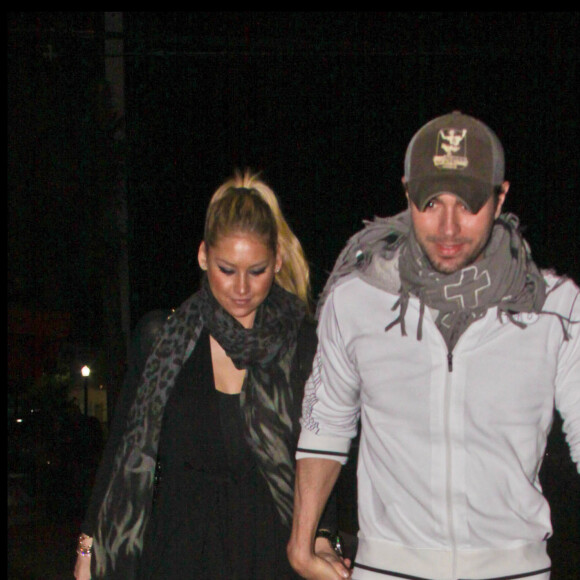 Anna Kournikova et Enrique Iglesias à Miami en 2011.