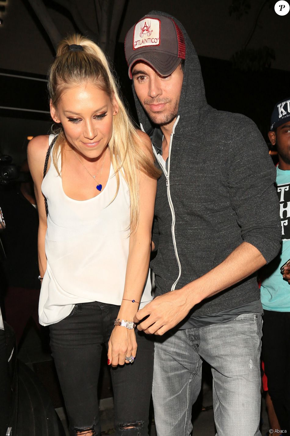 Anna Kournikova et Enrique Iglesias à Los Angeles en 2016. - Purepeople