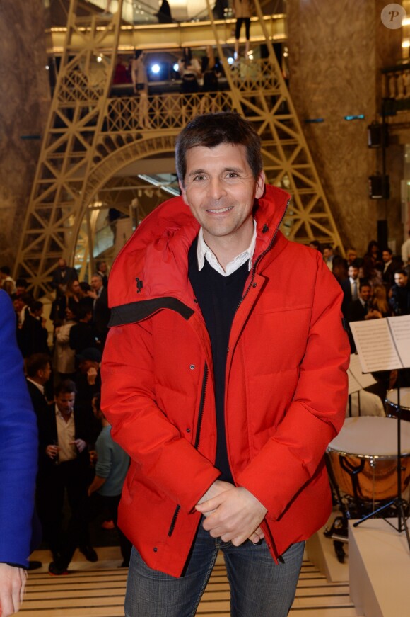 Thomas Sotto lors de la soirée d'inauguration de l'ouverture du nouveau grand magasin des Galeries Lafayette sur les Champs-Elysées à Paris, France, le 27 mars 2019. © Rachid Bellak/Bestimage