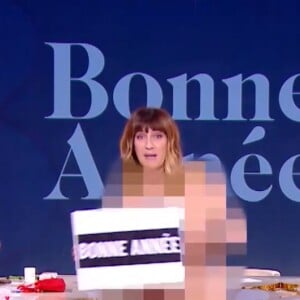 Daphné Bürki et ses chroniqueurs de "Je t'aime etc..." nus dans l'émission du 6 janvier 2020, sur France 2