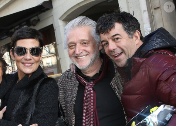 Exclusif - Cristina Córdula, Gilbert Rozon et Stéphane Plaza dans la rue à Paris le 3 février 2017.