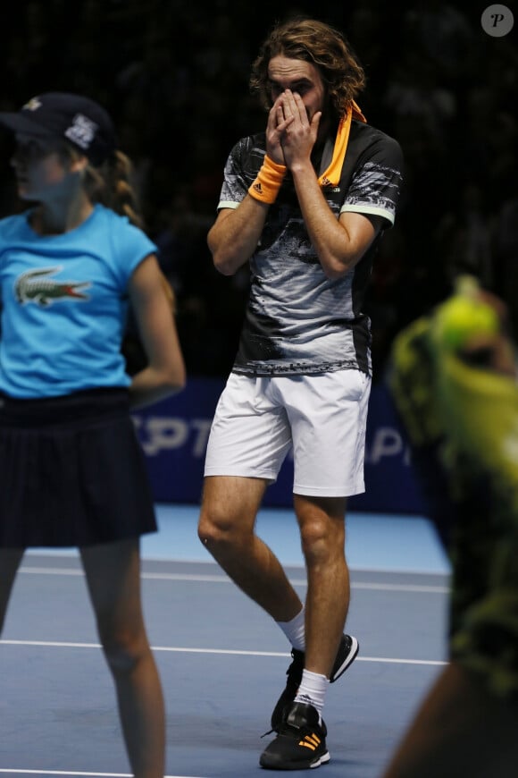Stefanos Tsitsipas - Le Grec Stefanos Tsitsipas remporte la finale du Masters de tennis de Londres, le 17 novembre 2019, en battant l'Autrichien Dominic Thiem 6-7, 6-2, 7-6.