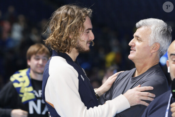 Stefanos Tsitsipas - Le Grec Stefanos Tsitsipas remporte la finale du Masters de tennis de Londres, le 17 novembre 2019, en battant l'Autrichien Dominic Thiem 6-7, 6-2, 7-6.