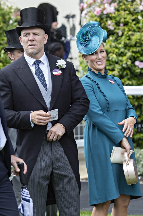 Mike Tindall et Zara Phillips au Royal Ascot le 20 juin 2019.