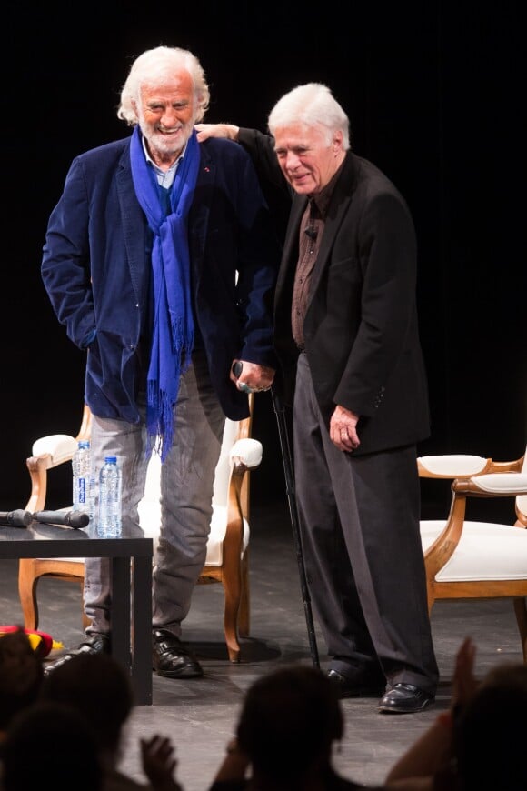 Guy Bedos & Jean-Paul Belmondo - "La fête à Guy Bedos" - Soirée d'hommage à Guy Bedos, au Théâtre 140, à Bruxelles le 18 juin 2016