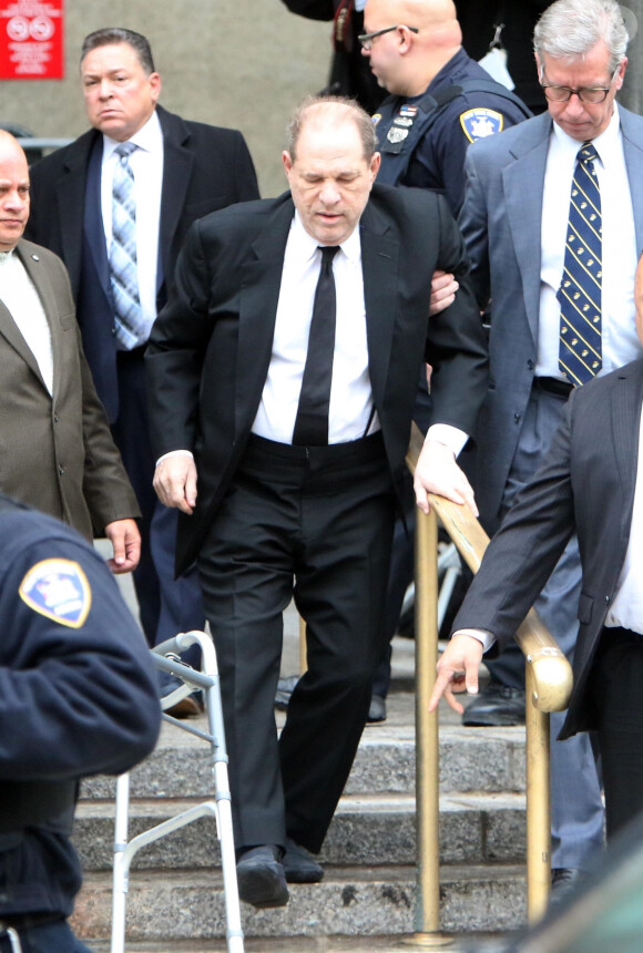 L'ancien producteur Harvey Weinstein à la sortie du tribunal - Le procès pour viols et agressions sexuelles d'H.Weinstein s'est ouvert à New York City, New York, Etats-Unis, le 6 janvier 2020.