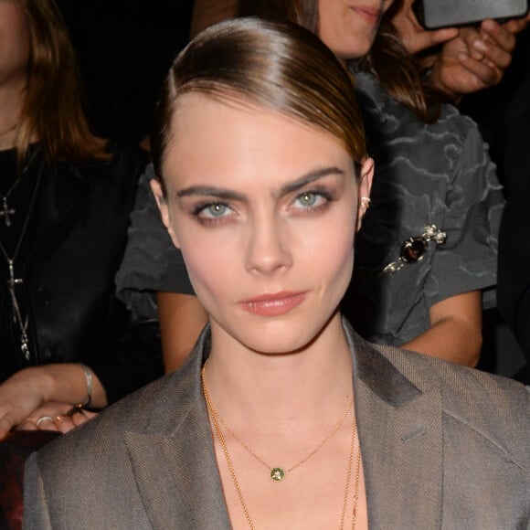 Cara Delevingne - Front row du défilé de mode Homme automne-hiver 2020/2021 " Dior Homme " lors de la fashion week à Paris. Le 17 janvier 2020 © Veeren - Christophe Clovis / Bestimage