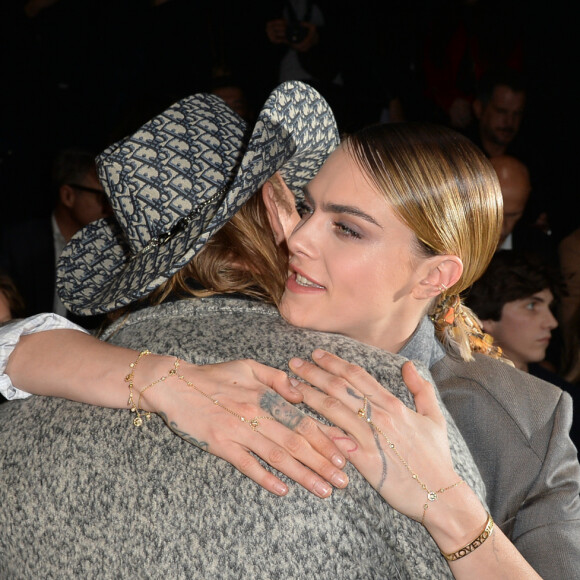 Diplo, Cara Delevingne - Front row du défilé de mode Homme automne-hiver 2020/2021 " Dior Homme " lors de la fashion week à Paris. Le 17 janvier 2020 © Veeren - Christophe Clovis / Bestimage