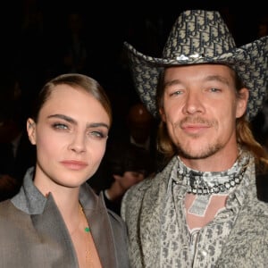 Diplo, Cara Delevingne - Front row du défilé de mode Homme automne-hiver 2020/2021 " Dior Homme " lors de la fashion week à Paris. Le 17 janvier 2020 © Veeren - Christophe Clovis / Bestimage