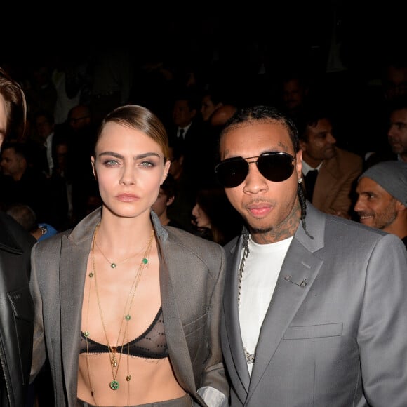 Robert Pattinson, Cara Delevingne, Tyga - Front row du défilé de mode Homme automne-hiver 2020/2021 " Dior Homme " lors de la fashion week à Paris. Le 17 janvier 2020 © Veeren - Christophe Clovis / Bestimage