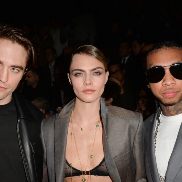 Robert Pattinson, Cara Delevingne, Tyga - Front row du défilé de mode Homme automne-hiver 2020/2021 " Dior Homme " lors de la fashion week à Paris. Le 17 janvier 2020 © Veeren - Christophe Clovis / Bestimage