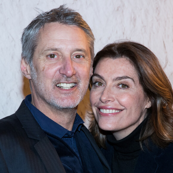 Antoine de Caunes et sa femme Daphné Roulier - Vernissage de l'artiste chinois Liu Bolin avec la maison Ruinart au Grand Palais à Paris le 8 mars 2018.  © Cyril Moreau/Bestimage