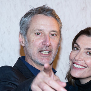 Antoine de Caunes et sa femme Daphné Roulier - Vernissage de l'artiste chinois Liu Bolin avec la maison Ruinart au Grand Palais à Paris le 8 mars 2018. © Cyril Moreau/Bestimage