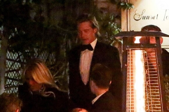Brad Pitt quitte la même soirée ou était J. Aniston à la Sunset Towers de Los Angeles en marge des Golden Globe le 5 janvier 2020.