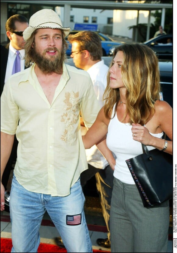 Brad Pitt et Jennifer Aniston, le 24 juillet 2002. 
