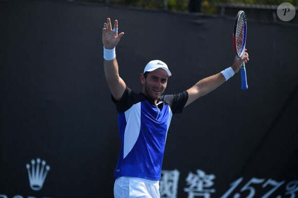 Elliot Benchetrit se qualifie pour l'Open d'Australie à Melbourne le 17 janvier 2018. Photo de Corinne Dubreuil/ABACAPRESS.COM