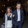 Alicia Vikander et son mari Michael Fassbender quittent le dîner de présentation du diamant "Sewelô" de Louis Vuitton et rentrent à pied à l'hôtel Ritz. Paris, France, le 21 janvier 2020.