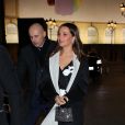 Alicia Vikander (wearing head to toe Louis Vuitton look) and Michael Fassbender seen larriving and leaving the Louis Vuitton dinner during Haute Couture Week Spring Summer 2020 together after they arrived separately to the venue. Paris, France, January 21, 2020. Photo by MCFR/Splash News/ABACAPRESS.COM 