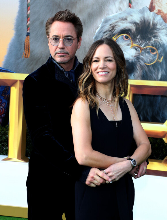 Robert Downey Jr. et sa femme Susan lors de la première du film "Le Voyage du Dr Dolittle"Dolittle" au Regency Village Theatre à Westwood, Los Angeles, Californie, Etats-Unis, le 12 janvier 2020.