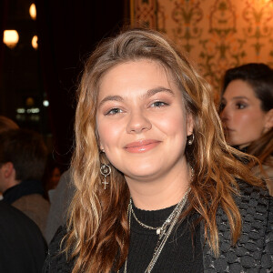 Louane Emera (enceinte) a participé à l'after show du défilé de mode Haute-Couture printemps-été 2020 Jean-Paul Gaultier au théâtre du Châtelet à Paris le 22 janvier 2020. © Christophe Clovis-Veeren Ramsamy / Bestimage