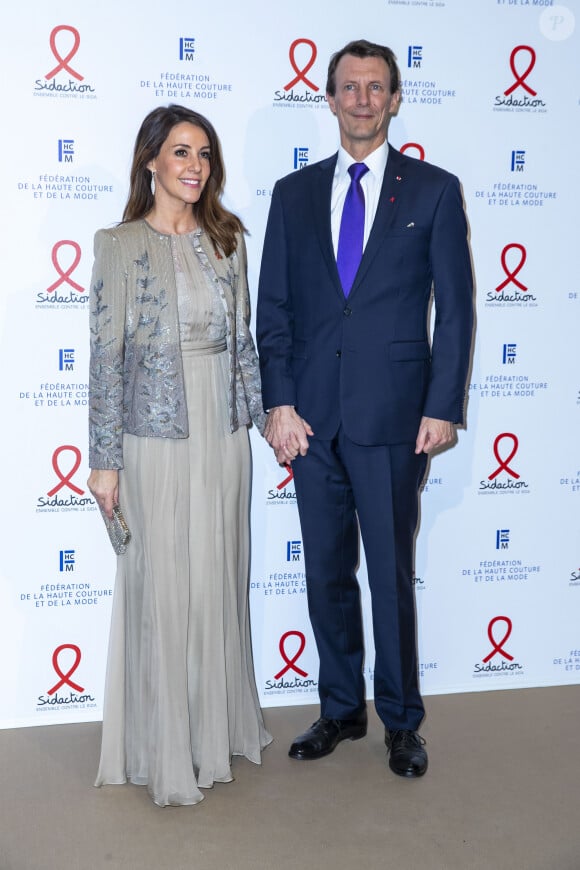 Le prince Joachim de Danemark et la princesse Marie de Danemark lors du photocall de la 18ème édition du "Dîner de la mode du Sidaction" au Pavillon Cambon Capucines - Potel et Chabot à Paris, France, le 23 janvier 2020. © Olivier Borde/Bestimage