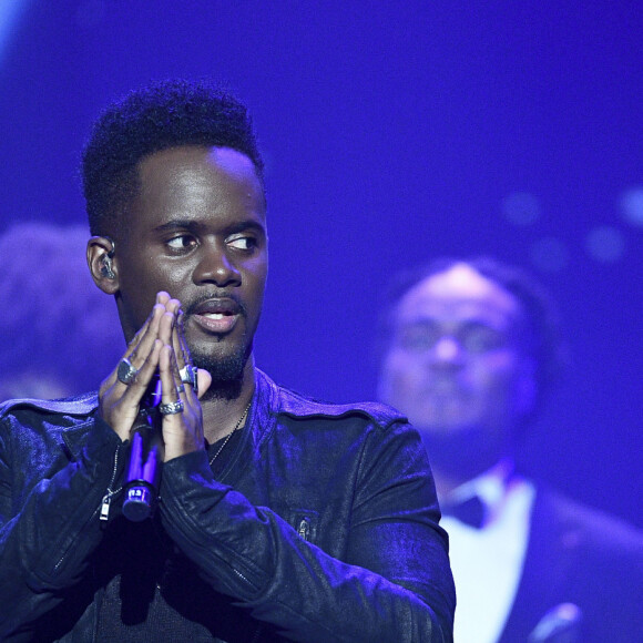 Black M à la soirée caritative "Leurs Voix pour l'Espoir" au profit de la recherche contre le cancer du pancréas, à l'Olympia à Paris, le 7 octobre 2019.