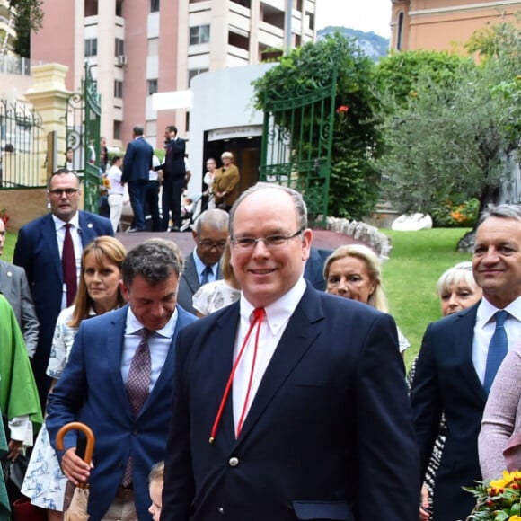 La Princesse Charlene de Monaco, le prince héréditaire Jacques, la princesse Gabriella et le prince Albert II de Monaco durant le traditionnel Pique-nique des monégasques au parc princesse Antoinette à Monaco le 6 septembre 2019 © Bruno Bebert / PRM / Bestimage
