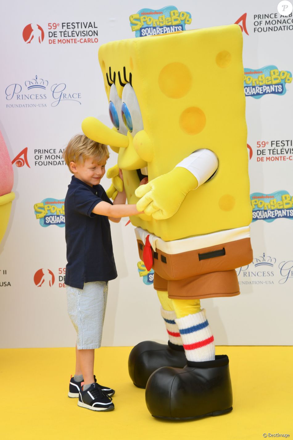 Le Prince Hereditaire Jacques De Monaco Lors De L Anniversaire Des Ans De Bob L Eponge Au 59eme Festival De Television De Monte Carlo Au Grimaldi Forum A Mo Purepeople