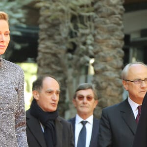 Le Prince Albert II et la princesse Charlène de Monaco avec leurs enfants le prince Jacques de Monaco et la princesse Gabriella de Monaco assistent à l'inauguration du One Monte-Carlo © Cyril Dodergny / Nice Matin / Bestimage