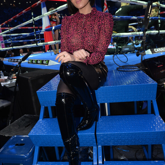 Agathe Auproux lors du gala de boxe Univent à l'AccorHotels Arena de Paris pour le championnat du monde WBA le 15 novembre 2019. © Veeren / Bestimage